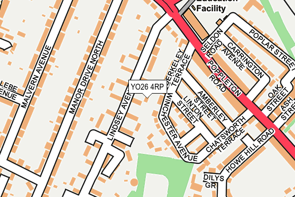 YO26 4RP map - OS OpenMap – Local (Ordnance Survey)
