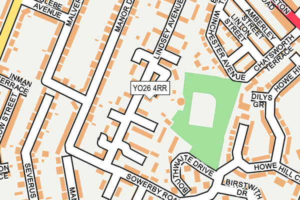YO26 4RR map - OS OpenMap – Local (Ordnance Survey)