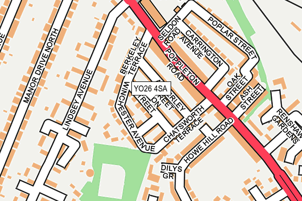 YO26 4SA map - OS OpenMap – Local (Ordnance Survey)