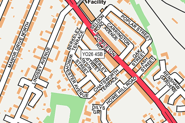 YO26 4SB map - OS OpenMap – Local (Ordnance Survey)