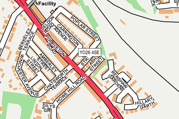 YO26 4SE map - OS OpenMap – Local (Ordnance Survey)