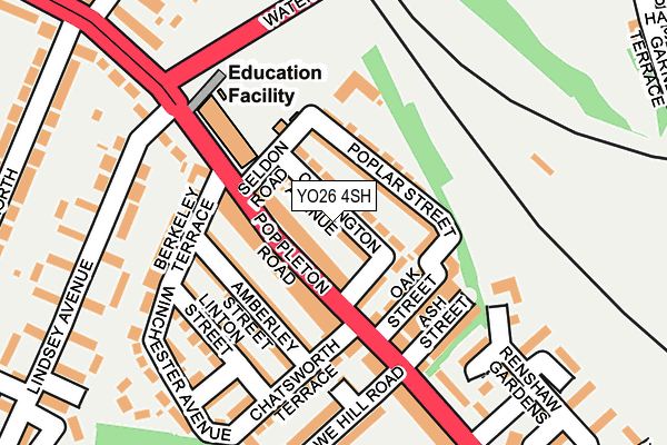 YO26 4SH map - OS OpenMap – Local (Ordnance Survey)