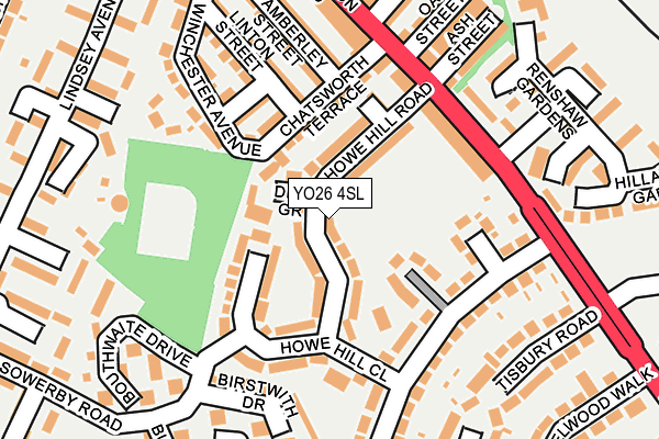 YO26 4SL map - OS OpenMap – Local (Ordnance Survey)