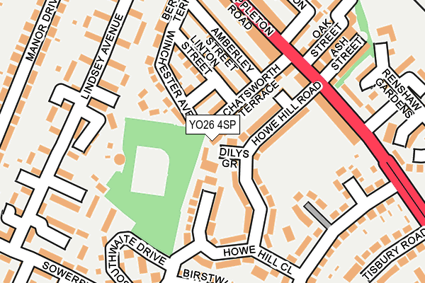 YO26 4SP map - OS OpenMap – Local (Ordnance Survey)