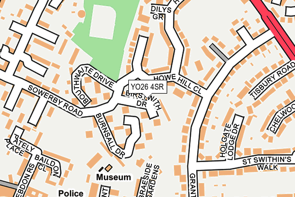 YO26 4SR map - OS OpenMap – Local (Ordnance Survey)