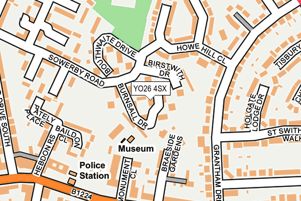 YO26 4SX map - OS OpenMap – Local (Ordnance Survey)
