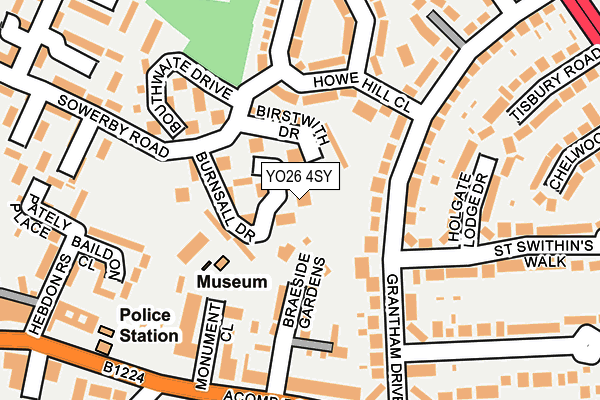 YO26 4SY map - OS OpenMap – Local (Ordnance Survey)