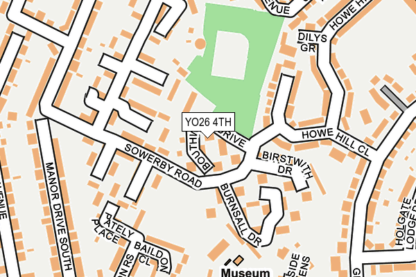 YO26 4TH map - OS OpenMap – Local (Ordnance Survey)