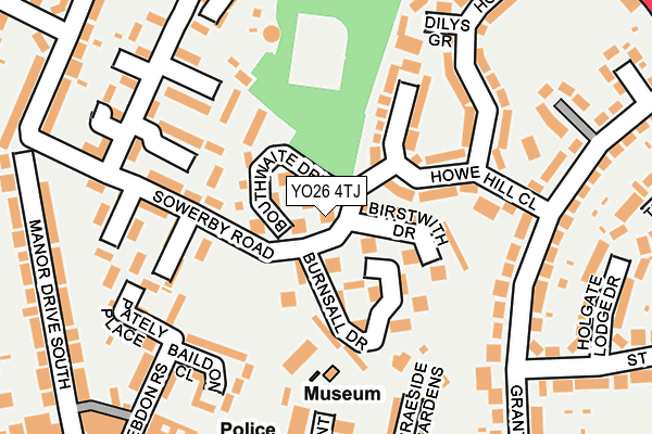YO26 4TJ map - OS OpenMap – Local (Ordnance Survey)