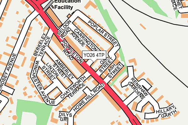 YO26 4TP map - OS OpenMap – Local (Ordnance Survey)