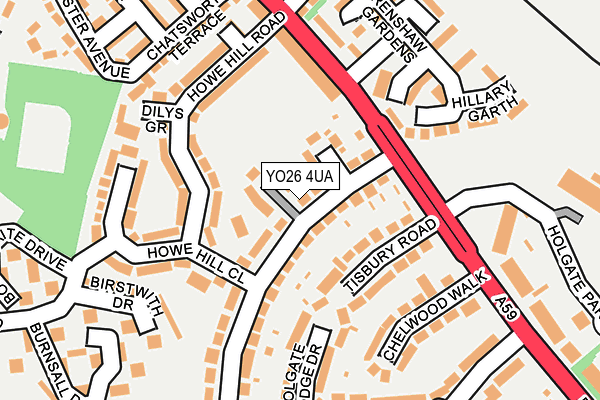 YO26 4UA map - OS OpenMap – Local (Ordnance Survey)