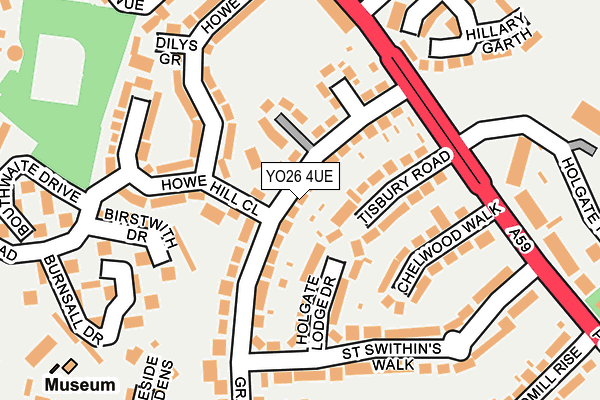 YO26 4UE map - OS OpenMap – Local (Ordnance Survey)