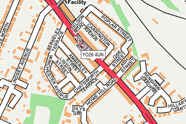YO26 4UN map - OS OpenMap – Local (Ordnance Survey)