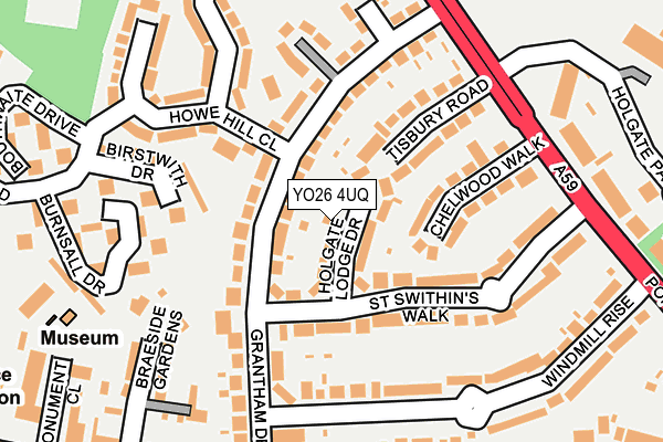 YO26 4UQ map - OS OpenMap – Local (Ordnance Survey)