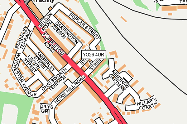 YO26 4UR map - OS OpenMap – Local (Ordnance Survey)