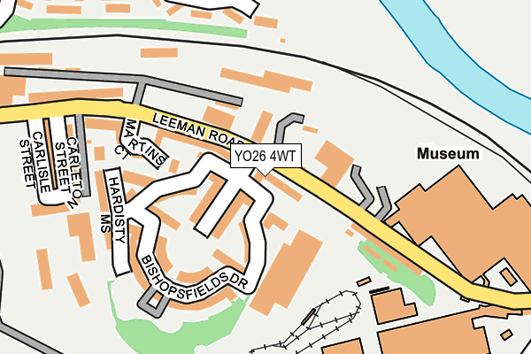 YO26 4WT map - OS OpenMap – Local (Ordnance Survey)