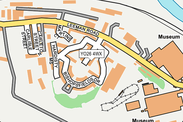 YO26 4WX map - OS OpenMap – Local (Ordnance Survey)