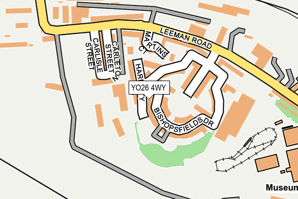 YO26 4WY map - OS OpenMap – Local (Ordnance Survey)