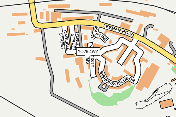 YO26 4WZ map - OS OpenMap – Local (Ordnance Survey)