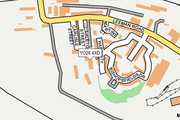YO26 4XD map - OS OpenMap – Local (Ordnance Survey)