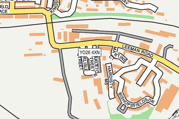 YO26 4XN map - OS OpenMap – Local (Ordnance Survey)