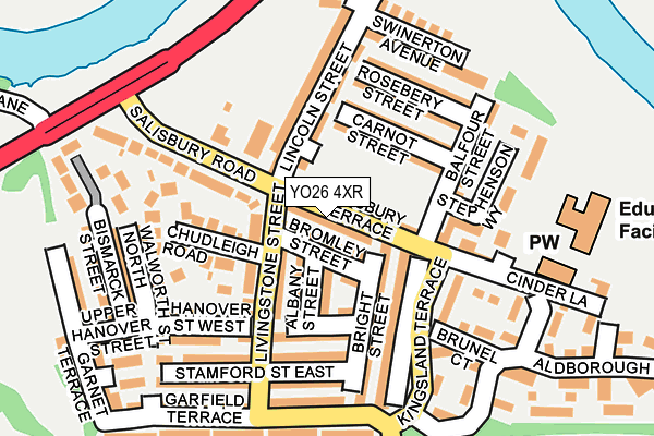 YO26 4XR map - OS OpenMap – Local (Ordnance Survey)