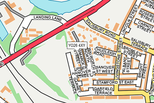 YO26 4XY map - OS OpenMap – Local (Ordnance Survey)