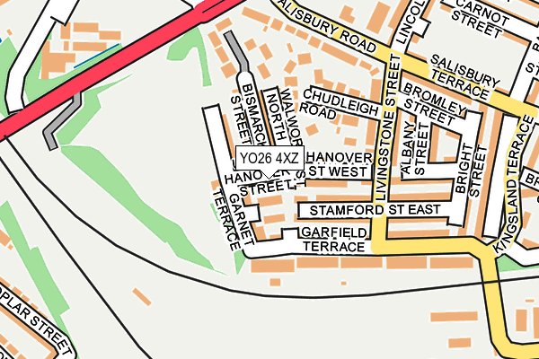 YO26 4XZ map - OS OpenMap – Local (Ordnance Survey)