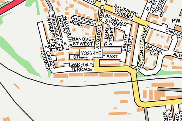 YO26 4YE map - OS OpenMap – Local (Ordnance Survey)