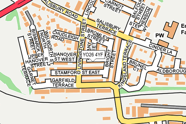 YO26 4YF map - OS OpenMap – Local (Ordnance Survey)