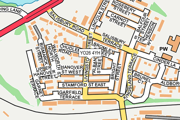 YO26 4YH map - OS OpenMap – Local (Ordnance Survey)