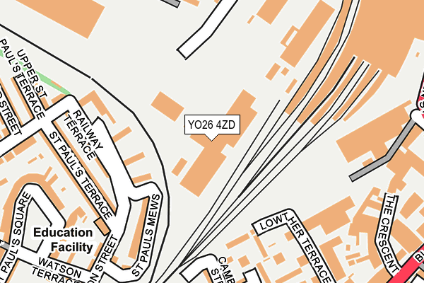 YO26 4ZD map - OS OpenMap – Local (Ordnance Survey)