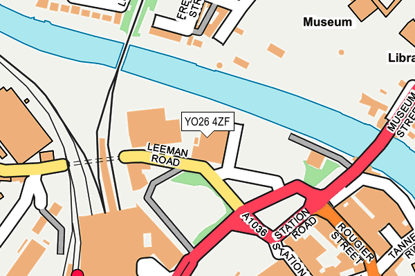 YO26 4ZF map - OS OpenMap – Local (Ordnance Survey)