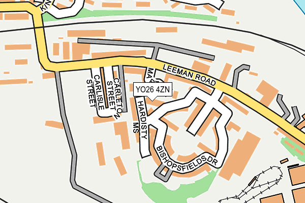YO26 4ZN map - OS OpenMap – Local (Ordnance Survey)