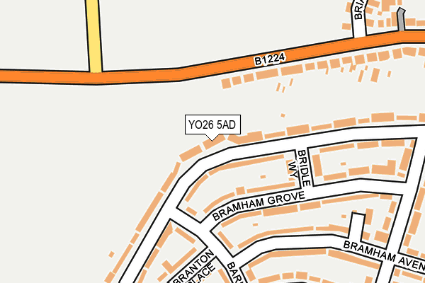YO26 5AD map - OS OpenMap – Local (Ordnance Survey)