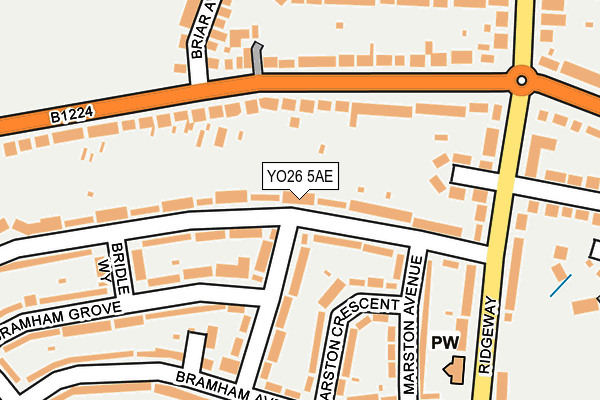 YO26 5AE map - OS OpenMap – Local (Ordnance Survey)