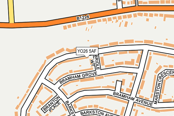 YO26 5AF map - OS OpenMap – Local (Ordnance Survey)