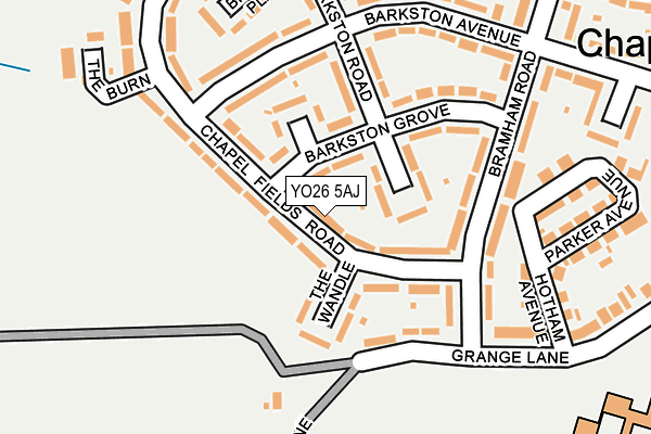 YO26 5AJ map - OS OpenMap – Local (Ordnance Survey)