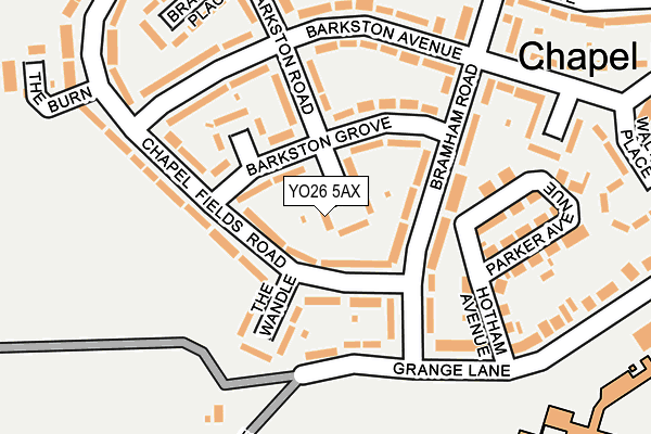 YO26 5AX map - OS OpenMap – Local (Ordnance Survey)