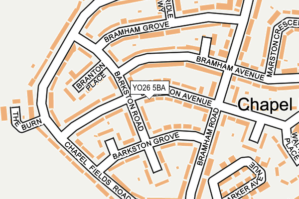 YO26 5BA map - OS OpenMap – Local (Ordnance Survey)
