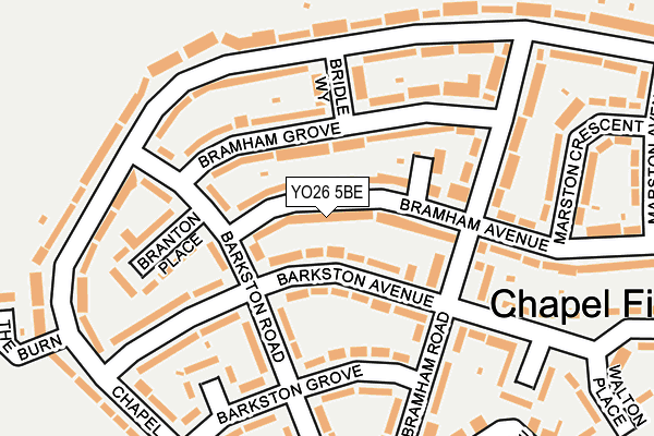YO26 5BE map - OS OpenMap – Local (Ordnance Survey)