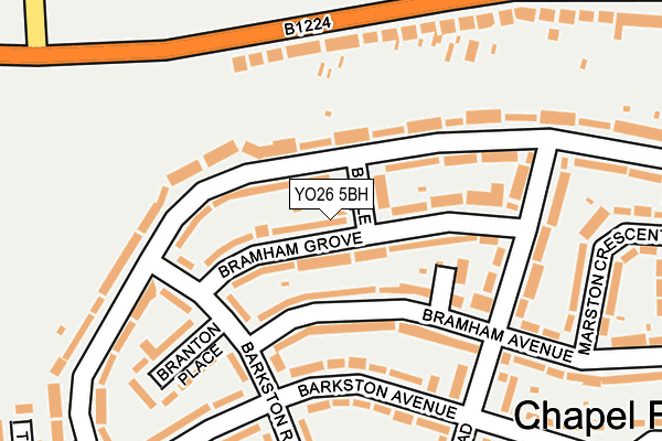 YO26 5BH map - OS OpenMap – Local (Ordnance Survey)