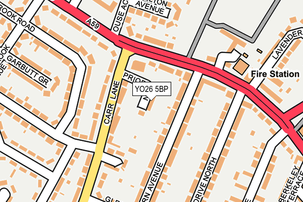 YO26 5BP map - OS OpenMap – Local (Ordnance Survey)