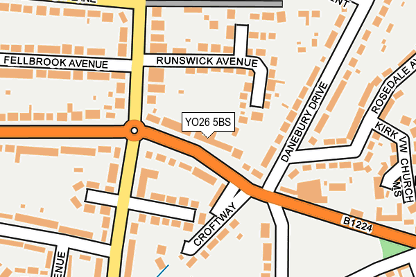 YO26 5BS map - OS OpenMap – Local (Ordnance Survey)