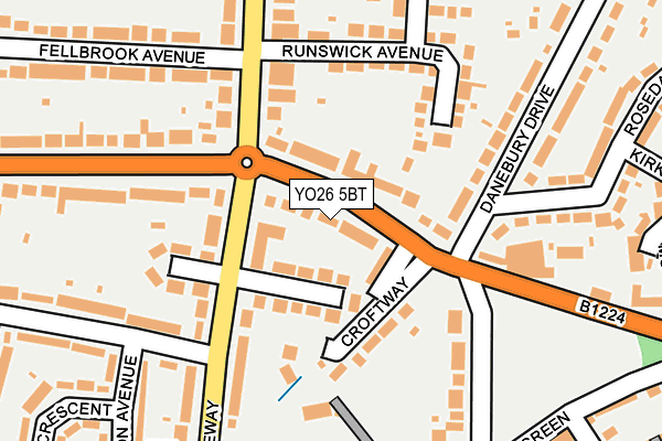 YO26 5BT map - OS OpenMap – Local (Ordnance Survey)