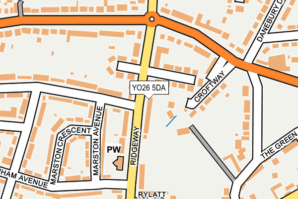 YO26 5DA map - OS OpenMap – Local (Ordnance Survey)
