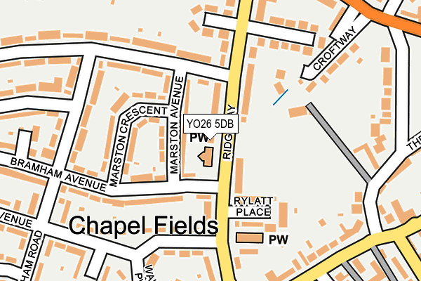 YO26 5DB map - OS OpenMap – Local (Ordnance Survey)