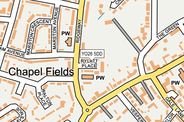 YO26 5DD map - OS OpenMap – Local (Ordnance Survey)