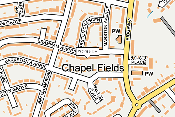 YO26 5DE map - OS OpenMap – Local (Ordnance Survey)