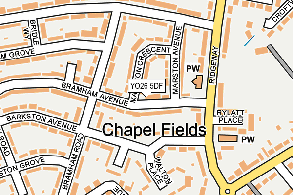YO26 5DF map - OS OpenMap – Local (Ordnance Survey)
